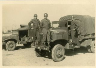 Org Wwii Photo: American Gi’s Atop Transport Truck 1st Calvary Division