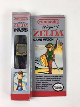 Vintage Legend Of Zelda Nintendo Game Watch Black By Nelsonic 1989