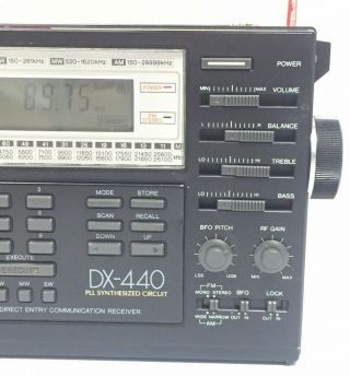 Vintage REALISTIC DX - 440 Voice of the World AM/FM/LW/MW Short Wave Radio 6