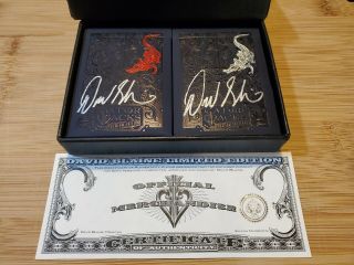 David Blaine Gatorbacks Playing Cards Signed Set Rare Only 150 Made Split Spades