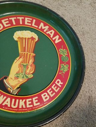 Gettelman Milwaukee Beer Tray Sign Vintage Old Bar Liquor Store Decor Drink 3