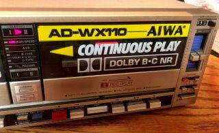 Aiwa AD - WX110 Stereo Double Cassette Deck Vintage GREAT 4