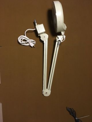 Vintage Industrial Luxo Articulating Magnifier Lamp