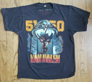 Rare (1986) Van Halen " 5150 Tour " Concert T - Shirt Screen Stars Large