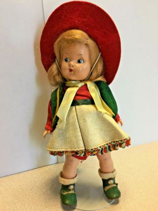 Vintage Vogue Ginny Hard Plastic Painted Eye Cowgirl Tagged Adorable