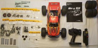 Vintage Hpi Racing Nitro Mt2 G3.  0 Stadium Truck Rc 4wd 1/10 Scale With