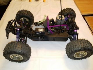 Vintage HPI Racing Nitro MT2 G3.  0 Stadium Truck RC 4WD 1/10 Scale With 7