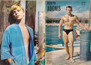 Gay: Vintage British 1964ish Semi - Nude Beefcake Mag Modern Adonis 35 Sexy Studs