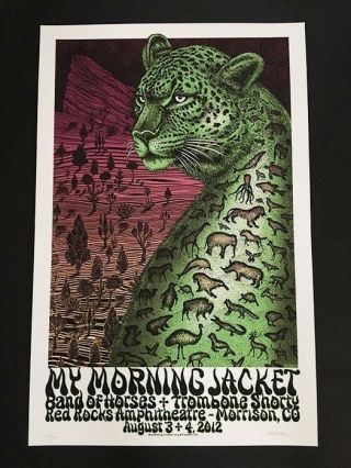 My Morning Jacket Red Rocks 2012 Mega Rare Concert Poster Emek S/n Night 2