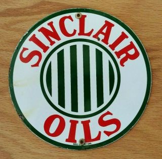Vintage Porcelain Oil Sign - Sinclair - Lubster - Repair Garage - Automobilia -