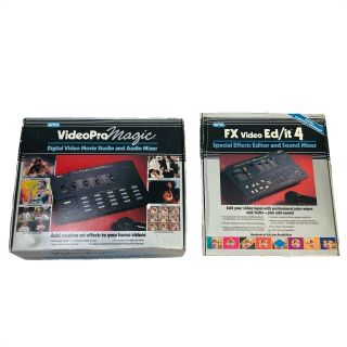 Vtg Bundle Sima Fx Video Edit 4 & Video Pro Magic (special Effects/sound Mixer)