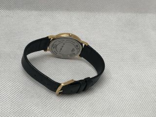 Men ' s Movado Calendar 87 - 06 - 885 Day Date Black Leather Watch 4