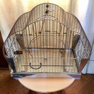 Vintage Art Deco Chrome & Glass Hendryx Bird Cage Very