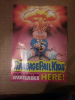 1985 Garbage Pail Kids First Series Poster Vintage Collectible Adam Bomb