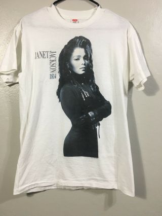 Janet Jackson Rhythm Nation Vtg Concert World Tour Tshirt Large Single Stitch