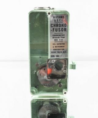 RARE Vintage Watkins Chrono - Fusor 5 - 24 Chronometric Infusion Pump w/original box 7