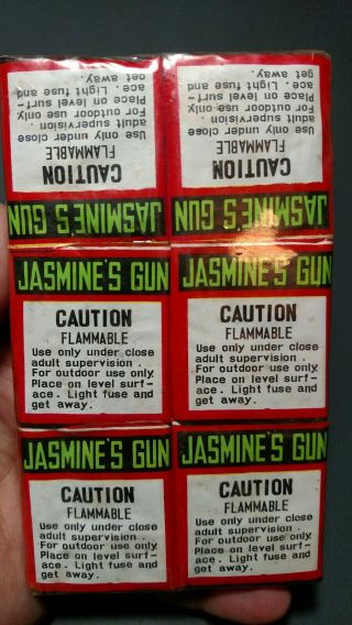 Vintage Fireworks Labels Jasmines Gun Red Lantern Brand Hunan China
