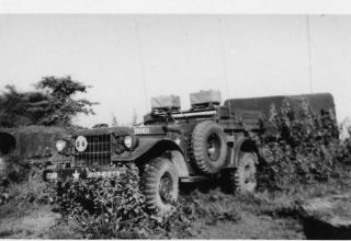 Org Wwii Photo: American Jeep Carrying Supplies In Field Eto