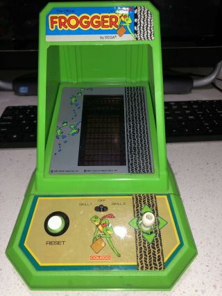 Vintage Old School Retro Tabletop Handheld Electronic Game Sega Frogger Coleco