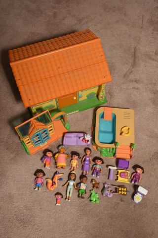 Vintage Dora The Explorer House And Pool With Accessories