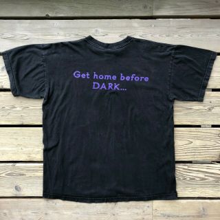 Vintage 90s Buffy The Vampire Slayer T - Shirt 1998 Black Get Home Before Dark L 6