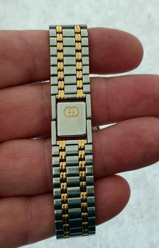 AUTHENTIC Men’s Vintage GUCCI 9000M Stainless Steel Gold Plated Watch 8