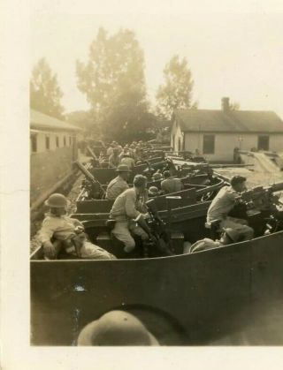Org Wwii Photo: American Gi’s In Heavily Armed Armored Scout Cars