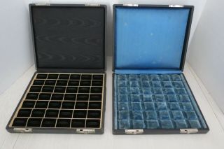 Pair Vintage Slotted Jewelry Display Case Jeweler Ring Insert Show Case Storage