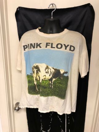 Vintage Pink Floyd Atom Heart Mother T Shirt Concert 1987 Xl D - 202