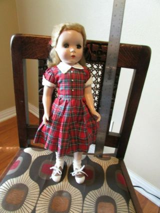 Vintage Madame Alexander 17 " Maggie Teen Doll In Plaid School Dress (last List)