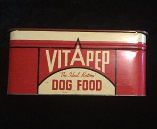 Vintage 1940’s Vitapep Tin Dog Food