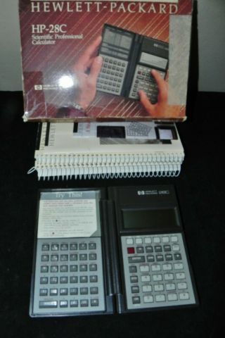 Vintage Hewlett - Packard Hp 28c Calculator,  Manuals -