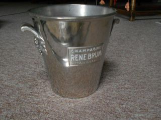 French Vintage Chromed Champagne Ice Bucket Cooler : Rene Brun