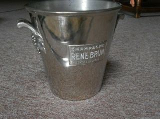 French Vintage chromed CHAMPAGNE ICE BUCKET Cooler : RENE BRUN 4