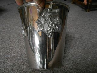 French Vintage chromed CHAMPAGNE ICE BUCKET Cooler : RENE BRUN 8