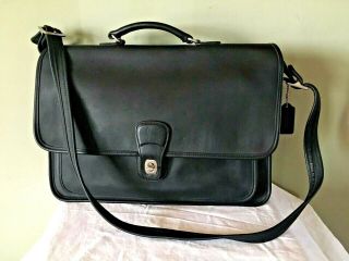 Vintage Coach Metropolitan Brief Bag Black Leather Laptop Briefcase S/n 5180 Vgc