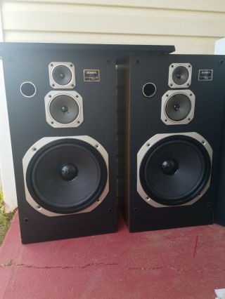 Vintage Jensen 3120 3 - way Speakers,  Wood,  Good Sound 8ohms Made in USA 3