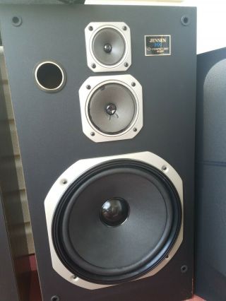 Vintage Jensen 3120 3 - way Speakers,  Wood,  Good Sound 8ohms Made in USA 4