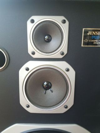 Vintage Jensen 3120 3 - way Speakers,  Wood,  Good Sound 8ohms Made in USA 6