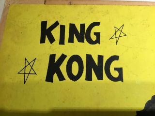 Spook Show Window Card King Kong 11” X 14” Vintage Day - Glo 3
