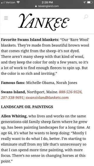 Swans Island Rare Virgin Wool $895 Blanket Double/Queens Size 90x 90 10