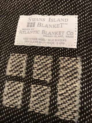 Swans Island Rare Virgin Wool $895 Blanket Double/Queens Size 90x 90 2