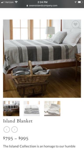 Swans Island Rare Virgin Wool $895 Blanket Double/Queens Size 90x 90 9