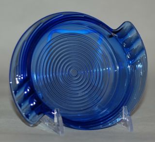 Vintage Cobalt Glass Ashtray Also Makes A Perfect Wine Coaster