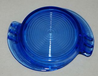 VINTAGE COBALT GLASS ASHTRAY ALSO MAKES A PERFECT WINE COASTER 2