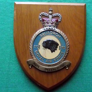 Rare Vintage Raf 275 Squadron Walrus Royal Air Force Station Crest Shield Plaque