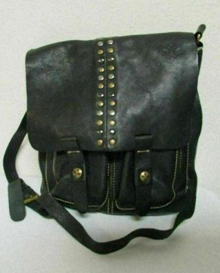 Patricia Nash Vintage Washed Armeno Messenger Bag Black