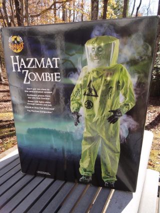Spirit Halloween Haz - Mat / BioHazard Zombie,  Life Size & Brand RARE 4