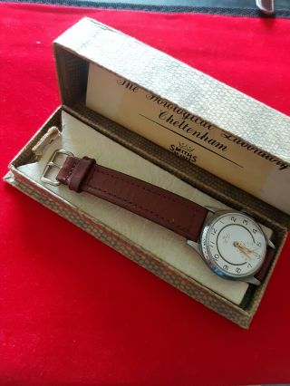 Rare A213 Model Smiths Deluxe Gents Watch 1950s,  Dennison Case.  Boxed & Papers