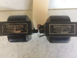 Matching Pair Vintage Thordarson Tube Amplifier Choke 7.  73h